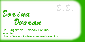 dorina dvoran business card